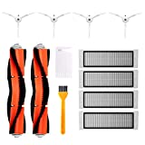 Accesorios de repuesto para aspiradora Xiaomi Mi Robot, 2 cepillos principales + 4 filtros HEPA + 4 cepillos laterales + 2 herramientas de limpieza, piezas de repuesto para aspiradora Xiaomi Mijia Roborock